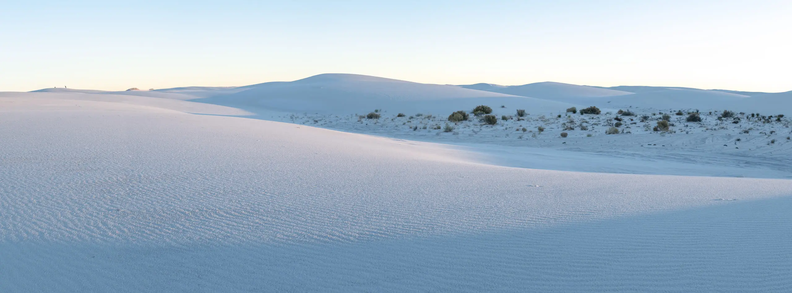 Panoramic desert landscape at dusk