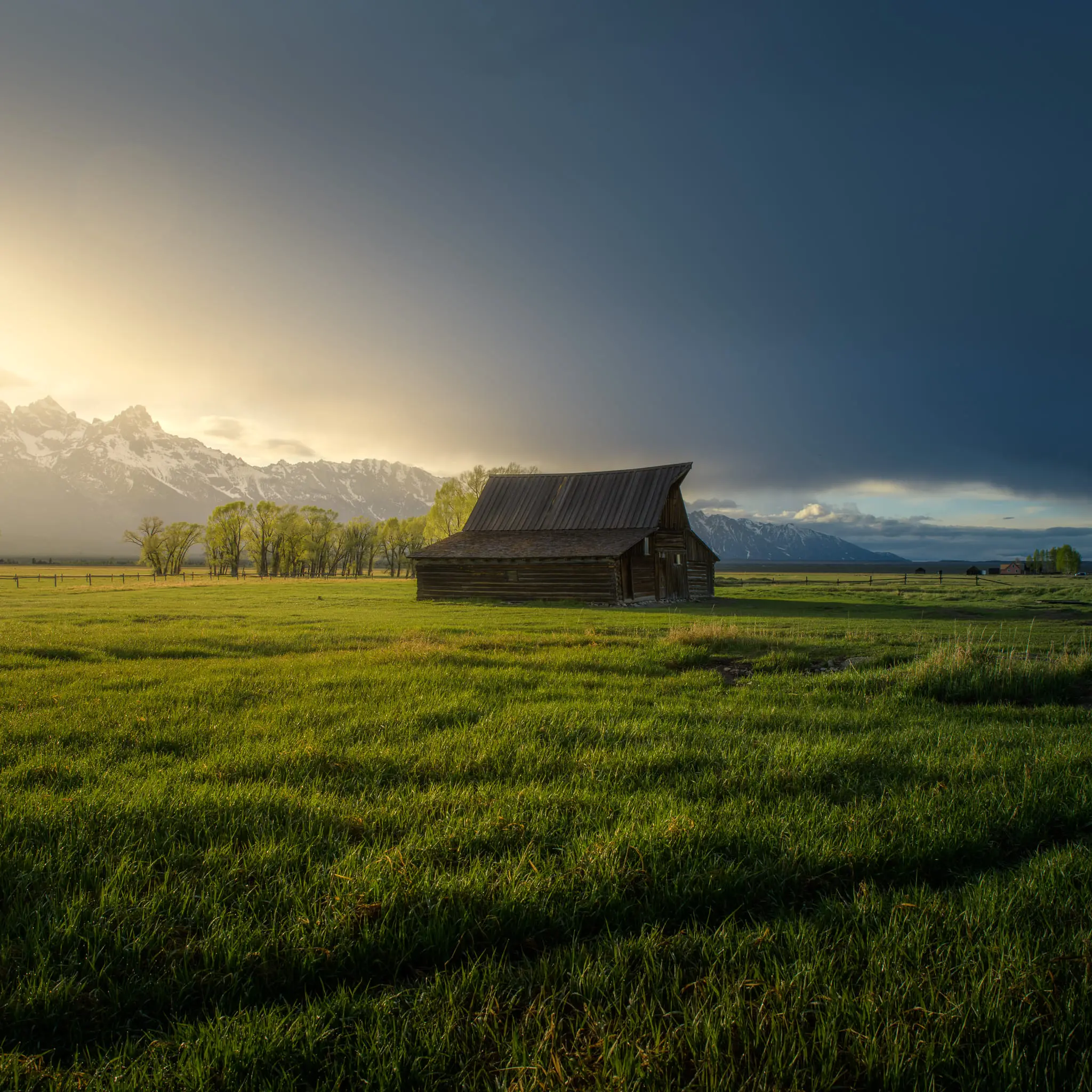 Mountain landscape at golden hour